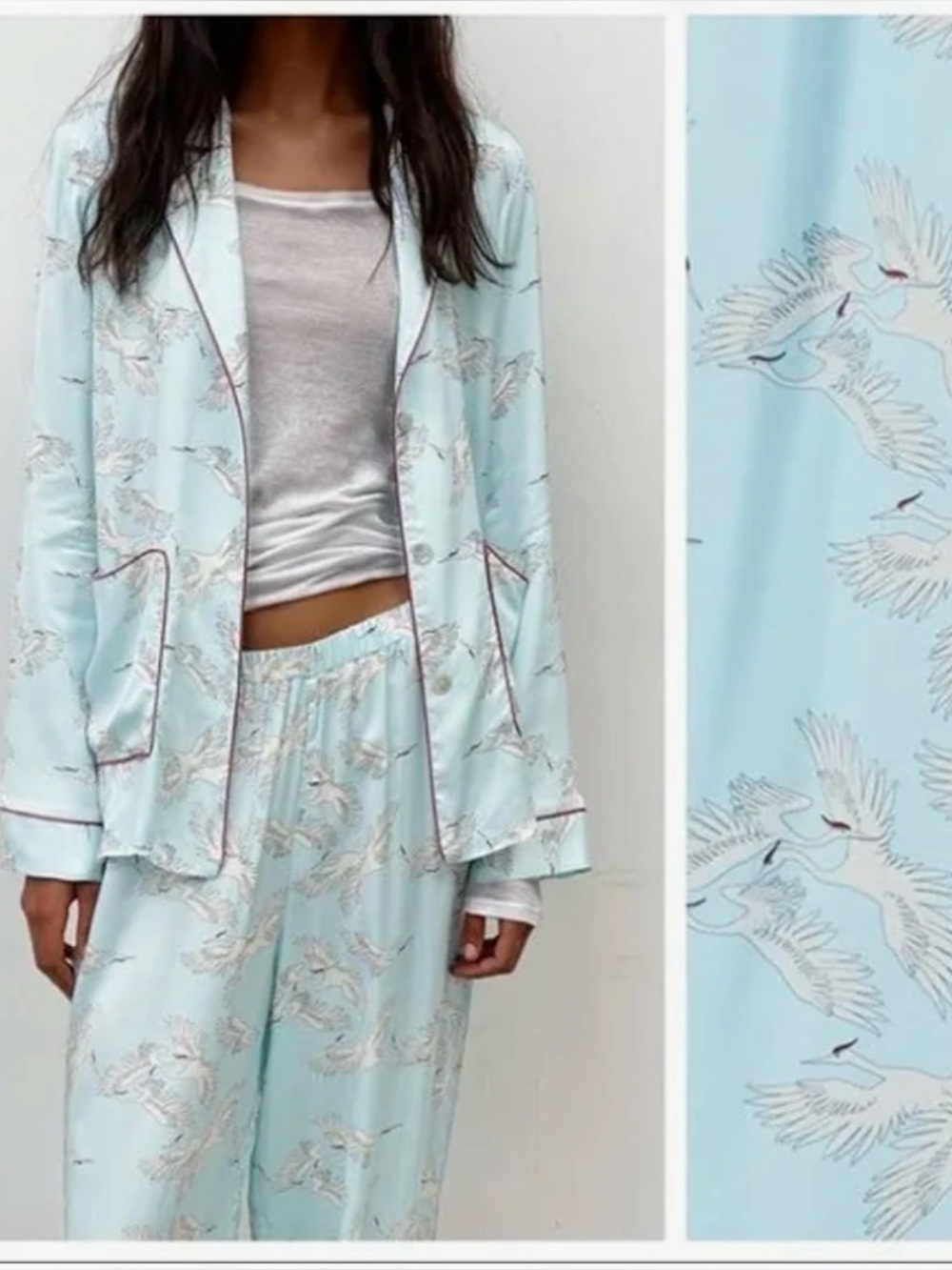 Zara NWT! Silk pajama bottoms!